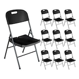 thumbnail of Pack 10 Cadeiras Dobráveis com Alça Preto 47x58x87cm 7house