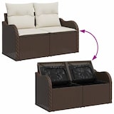 thumbnail of vidaXL Garten-Sofa-Set mit Kissen mit Kissen 9 pcs Braun Poly Rattan