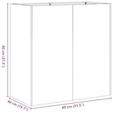 thumbnail of vidaXL Pflanzkübel Schwarz 80x40x80 cm Kaltgewalzter Stahl