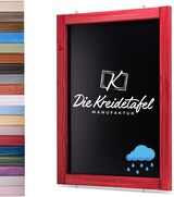 thumbnail of Wetterfeste Outdoor Kreidetafel mit Holzrahmen / Schwedenrot 55x105cm