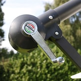 thumbnail of Verstelbare parasol 3x3m en 4 gewichtsplaten in grijs staal