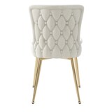thumbnail of Merax Samt-Esszimmerstuhl(Set, 2 St), 6er-Set, Polsterstühle Küchenstühle luxuriöser Wohnzimmer-Schlafzimmer-Loungesessel , Beige&Gold