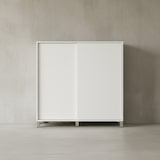 thumbnail of Schuhschrank `Fulda`: 20 Paar Schuhe, moderne Ablagefächer, Schiebetüren, kratzfest, Melaminharz. Weiß, 100x38x108 cm | Kadima Design