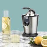 thumbnail of H.Koenig Prensa Cítricos Eléctrica Profesional de Palanca de Acero Inoxidable AGR80, Sin BPA, 160W