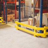 thumbnail of PROREGAL Rammschutz-Planke | HxBxT 10x150x4cm | Kunststoffbeschichteter Stahl | Gelb