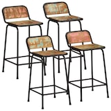 thumbnail of vidaXL Barhocker 4 Stk. 46x35,5x80 cm Altholz Massivholz