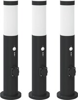 thumbnail of vidaXL Pollerleuchten mit Sensor&Steckdose 3er 50 cm Edelstahl IP44