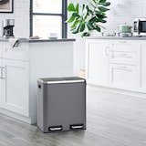 thumbnail of SVITA TM2X15 Afvalbak 30 afvalscheidingssysteem afvalbak met compartimenten grijs