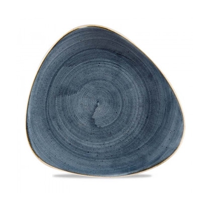 Blauwe bessen driehoekig plat bord 31 cm Churchill Stonecast -6-sbbstr12 Pak van 6