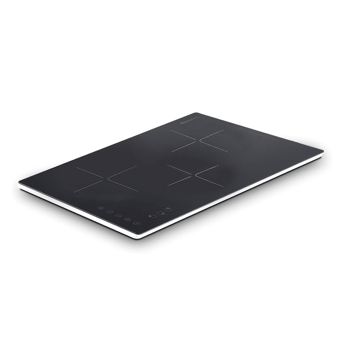 MELCHIONI FAMILY Placa de Inducción Portátil 3 Fuegos, OBLIVION 3, 3300 W, Control táctil, Temporizador 3H, Bloqueo Infantil, Vidrio Negro, 118360035