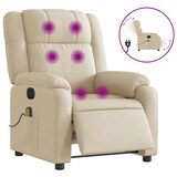 thumbnail of vidaXL Massagesessel Elektrisch Creme Stoff