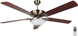 thumbnail of Ventilador de techo con luz Orbegozo CP 80142, 5 aspas, 3 velocidades, mando a distancia, 142 cm de diámetro, 70 W