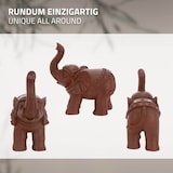 thumbnail of ML-Design Deko-Figur Elefant Braun 36x19x39 cm, orientalisches Design, wetterfest für Innen & Außen, Feng-Shui Glückselefant Skulptur Gartendeko