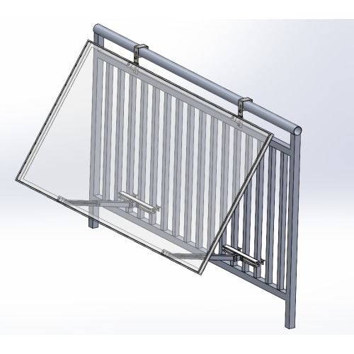 Jet-Line®  Balkonkraftwerkhalterung | Geländer Befestigung | für 1 Solarmodule | Neigungswinkel 25-4