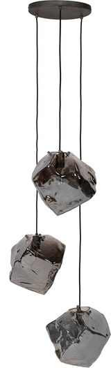 thumbnail of KAWOLA Pendelleuchte EDESSA Hängelampe 3-flammig Glas silber
