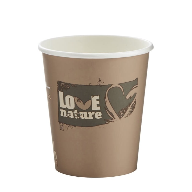 1000x Heißgetränkebecher "Love Nature", mit Biobeschichtung, 200ml