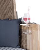 thumbnail of Strandkorb Komplettset: Ammersee Grande XL Teak Bullauge - PE grau - Modell 540
