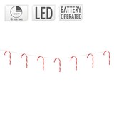 thumbnail of ECD Germany LED Zuckerstangen 7er Set 28 LEDs Warmweiß 330 cm Batteriebetrieben Timer Weihnachtsdeko Candy Cane Beleuchtung