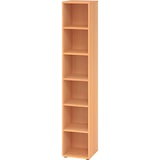 thumbnail of bümö Regal Buche, Standregal aus Holz für 6 Ordnerhöhen - Bücherregal groß 40 cm schmal, Aktenregal für Ordner & Bücher, großes Büroregal, Holzregal,