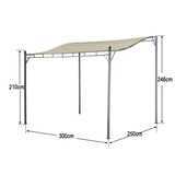 thumbnail of Pavillion Lagos beige 3x2.5 m Anbaupavillon Pergola Sonnenschutz