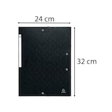 thumbnail of Exacompta  Cod. 55751E - Cartella 3 lembi con elastici Maxi Capacity Scotten cartoncino lustré 425 g/mq - 24x32cm nero  - Confezione da  50 pz.
