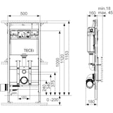 thumbnail of TECElux WC-Modul Bh 1120mm Modul 200 höhenverstellbar