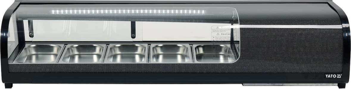 Kühlvitrine für 5x1/3 GN Behälter, Temperatur 0–12 °C, 52 Liter, 190W