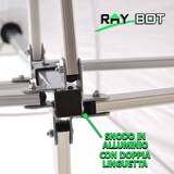 thumbnail of RAY BOT Gazebo pieghevole 4x8 nero Exa 55mm alluminio senza laterali PVC 350g