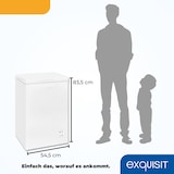 thumbnail of Exquisit Gefriertruhe, Kombigerät, 2-in-1, 99 Liter, Tiefkühltruhe, Kühlen, 4-Sterne-Gefrieren, Gefrierkorb, GT100-050E weiss