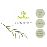 thumbnail of DeinPack 25 Suppenbecher to go mit Deckel braun 230 ml 8oz PLA Innenbeschichtung Suppen-Becher 25 Bio Einweg-Becher mit Deckel biologisch abbaubar