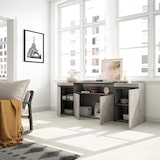 thumbnail of Dressoir, Opbergkast, Buffetkast, Sideboard, 200x35x75cm, 4 Deuren, Woonkamer, hal, Moderne stijl, Cement _ 61_9