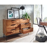 thumbnail of Kommode Sheesham und Metall, 6 Schubladen, Industriedesign. 117x42x80 cm | Kadima Design