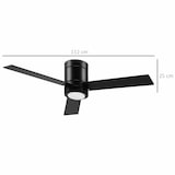thumbnail of HOMCOM Ventoinha de Teto 48W com Luz LED Controle Remoto Ø112x25cm Preto