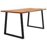 thumbnail of Mesa de comedor con borde vivo madera maciza acacia 160x80x75cm