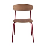 thumbnail of Lot de 2 chaises en bois bordeaux