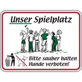 thumbnail of Hinweisschild, Unser Spielplatz - Bitte sauber halten, 300x400mm, Alu glatt - 400x300x2 mm Aluminium 2 mm