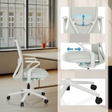 thumbnail of Sedia da ufficio / Sedia girevole VERVIO Schienale 3D in tessuto a rete / Seduta in tessuto bianco hjh OFFICE