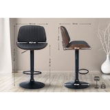 thumbnail of Barhocker Nova Kunstleder walnuss/schwarz