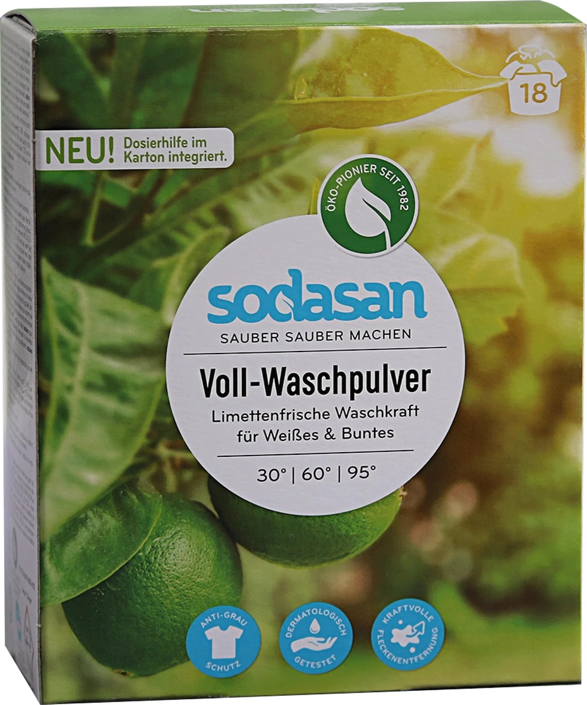 SODASAN Vollwaschpulver 1,01 kg für weißes & Buntes