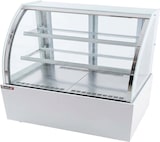thumbnail of Romux® Kühlvitrine für Konditorei Standgerät 2 Böden Gebogenes Glas Weiß 800 Liter Umluftkühlung | Professionelle Vitrinen