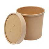 thumbnail of MONOUSO - Kraft-Kraft Kartonnen Deksel voor Kartonnen Pot Ø10,0cm (500 stuks)
