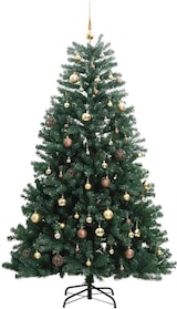 thumbnail of vidaXL Künstlicher Weihnachtsbaum Klappbar 300 LEDs & Kugeln 180 cm