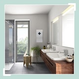 thumbnail of Relaxdays Medizinschrank, 3 Fächer, HxBxT: 42 x 21 x 15,5 cm, für Medikamente, Wandmontage, Arzneischrank, weiß/ grau