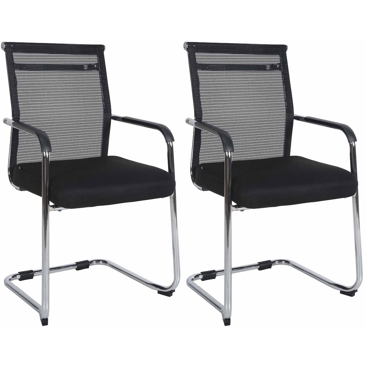 Set de 2 sillas cantiléver Denny Cromado