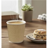 thumbnail of MONOUSO - Riffelbecher aus Kraftpapier 4Oz/120ml Ø6,2cm (25 Stück)