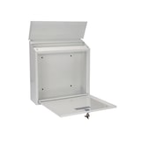 thumbnail of Boîte aux lettres Monaco, montage mural, avec porte-nom, 2 clés, dimensions (H x l x P) 36.8 x 36.5 x 10 cm, blanc