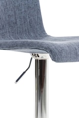 thumbnail of DELUKE® Barhocker BERLIN - Blau, Stoff | Barhocker mit Lehne Barstuhl Tresenhocker Tresenstuhl Kneipenhocker Kneipenstuhl