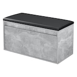 thumbnail of HELLOSHOP26 - Banco zapatero de diseño con cajón mueble recibidor con asiento acolchado elegante zapatero para 3 pares tablero de partículas