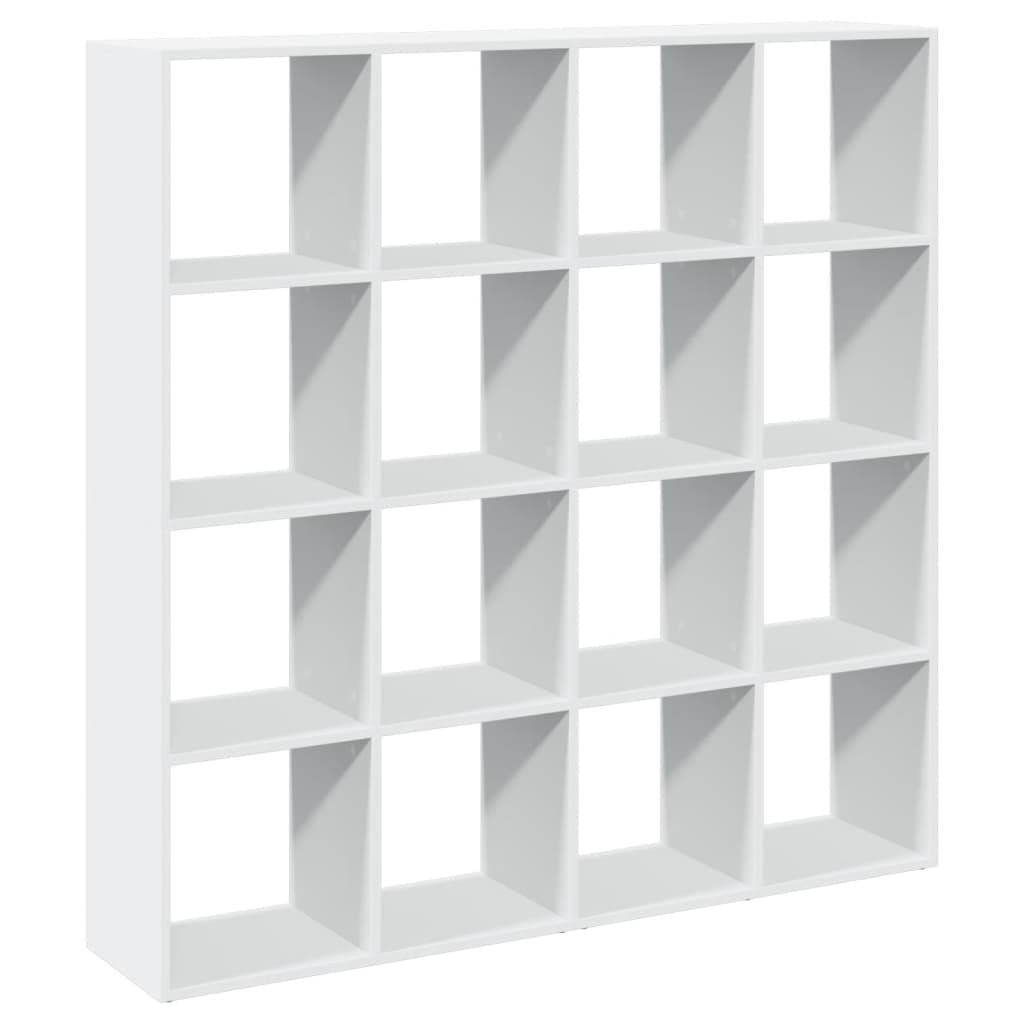 vidaXL Bücherregal Weiß 137,5x29x137,5 cm Holzwerkstoff