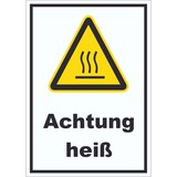 thumbnail of Achtung heiß Aufkleber A4 (210x297mm)
